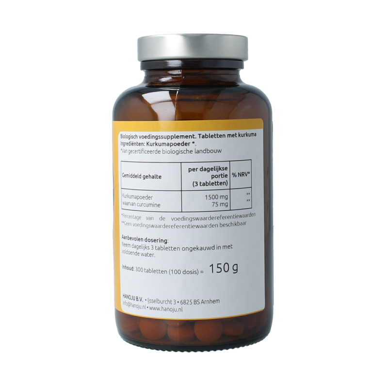 Hanoju Kurkumapoeder 500mg - Afbeelding 3
