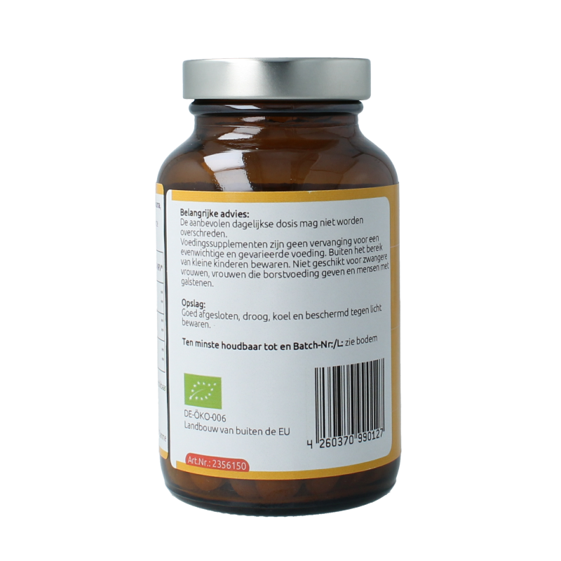 Hanoju Kurkuma + gember + piperine 500mg - Afbeelding 2