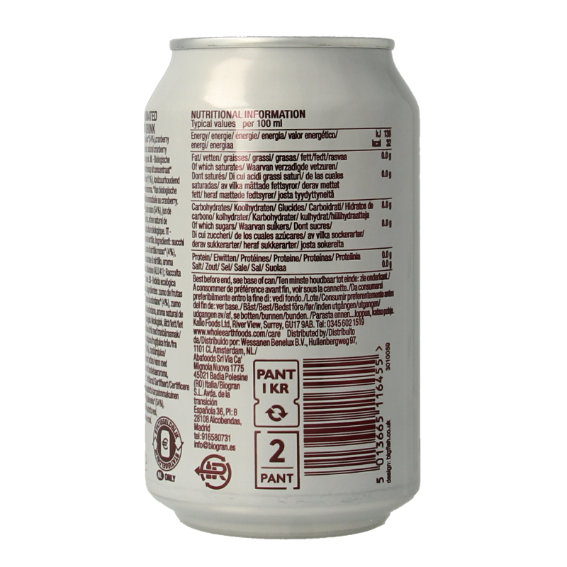 Whole Earth Sparkling cranberry bio - Afbeelding 2
