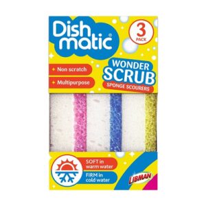 Dishmatic  Wonder scrub schuursponzen krasvrij 3-pack