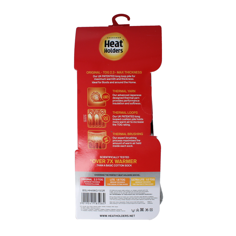Heat Holders Anti slip socks silver grey 37-42 - Afbeelding 2