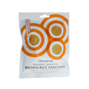 Clearspring Bruine rijstcracker met sesam & tamari bio