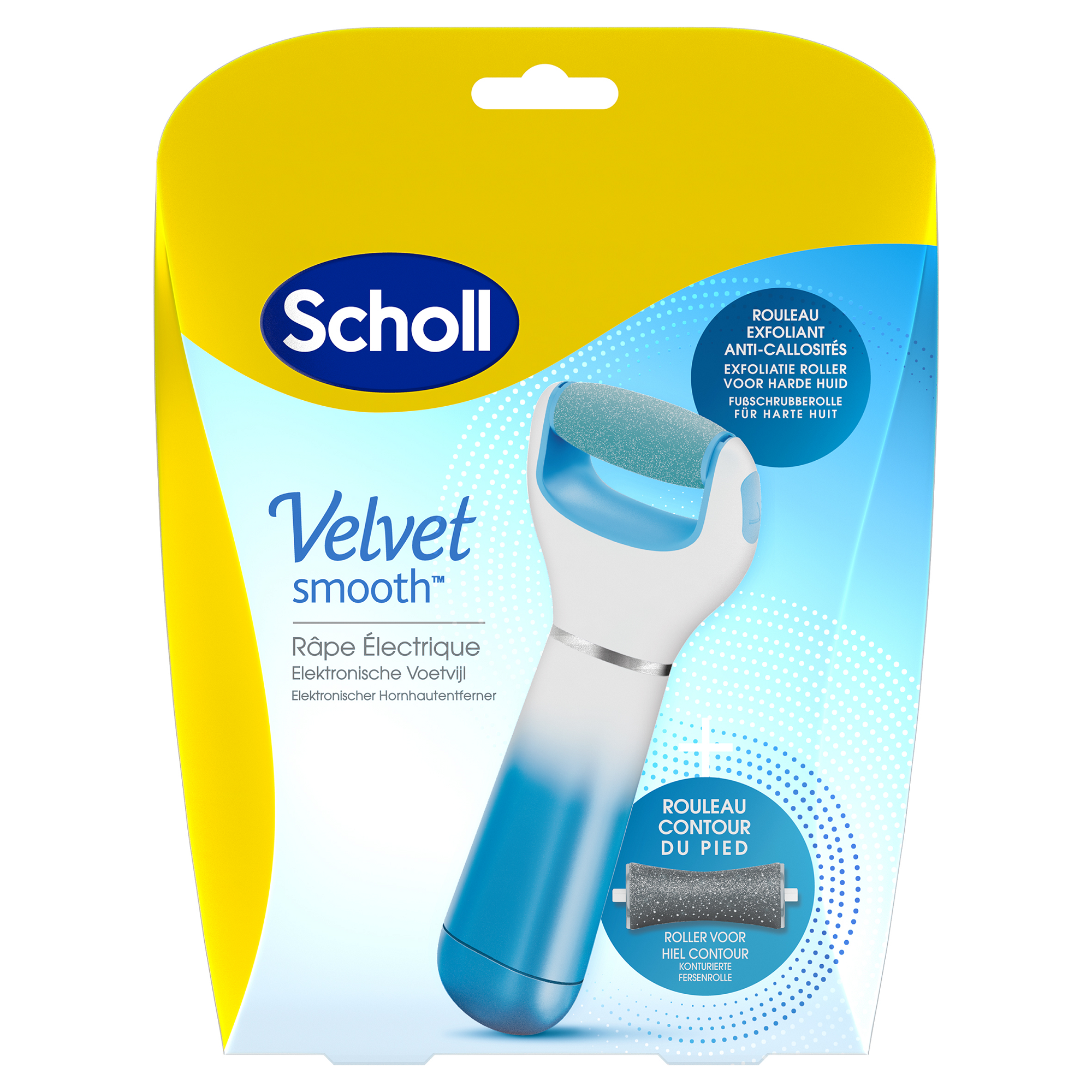 Scholl Velvet smooth start electronische voetvijl blauw
