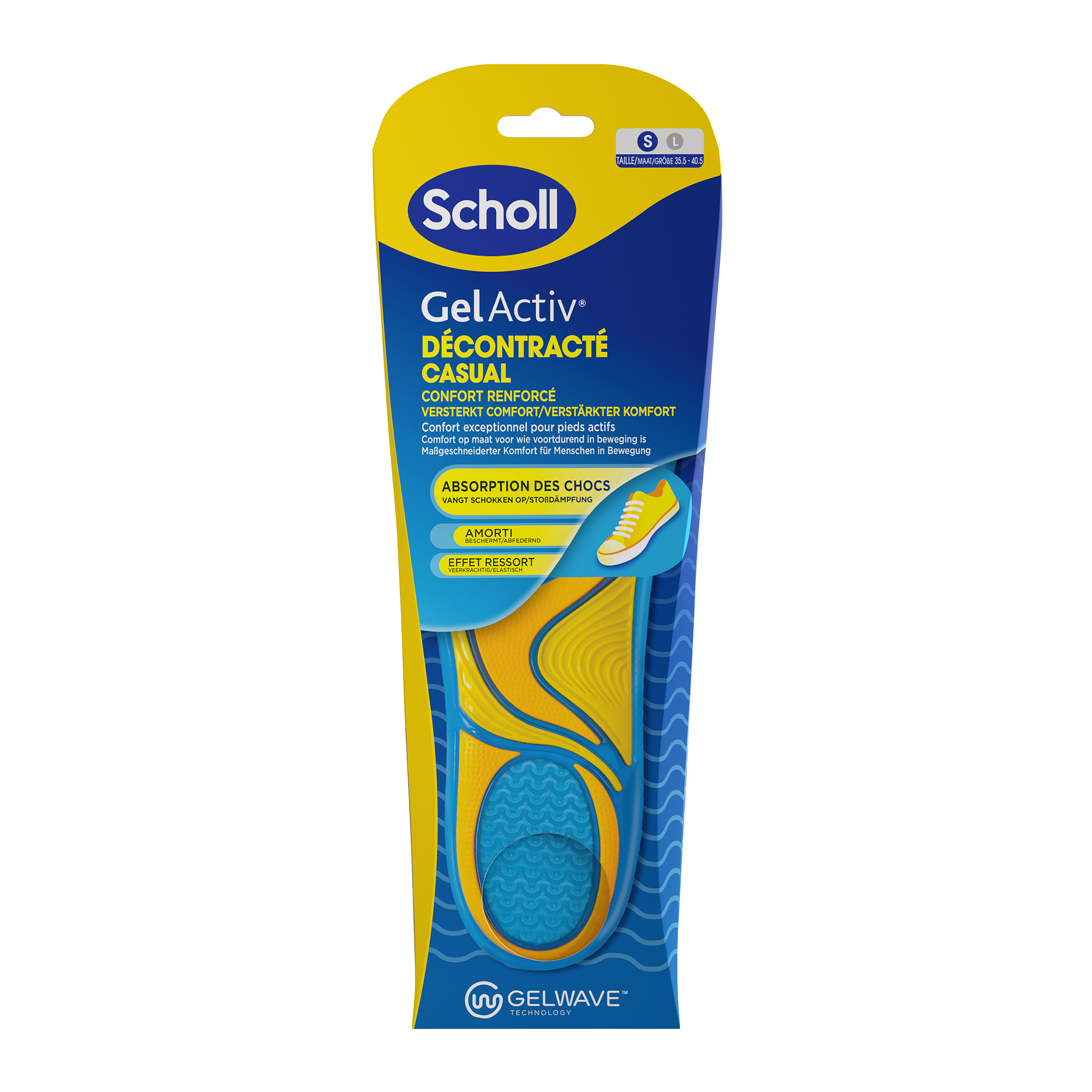 Scholl Casual gel activ inlegzolen maat S 35.5-40.5