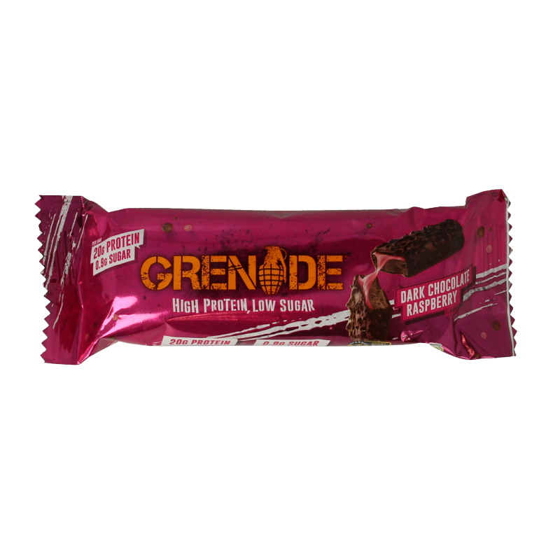 Grenade High protein bar dark chocolate raspberry