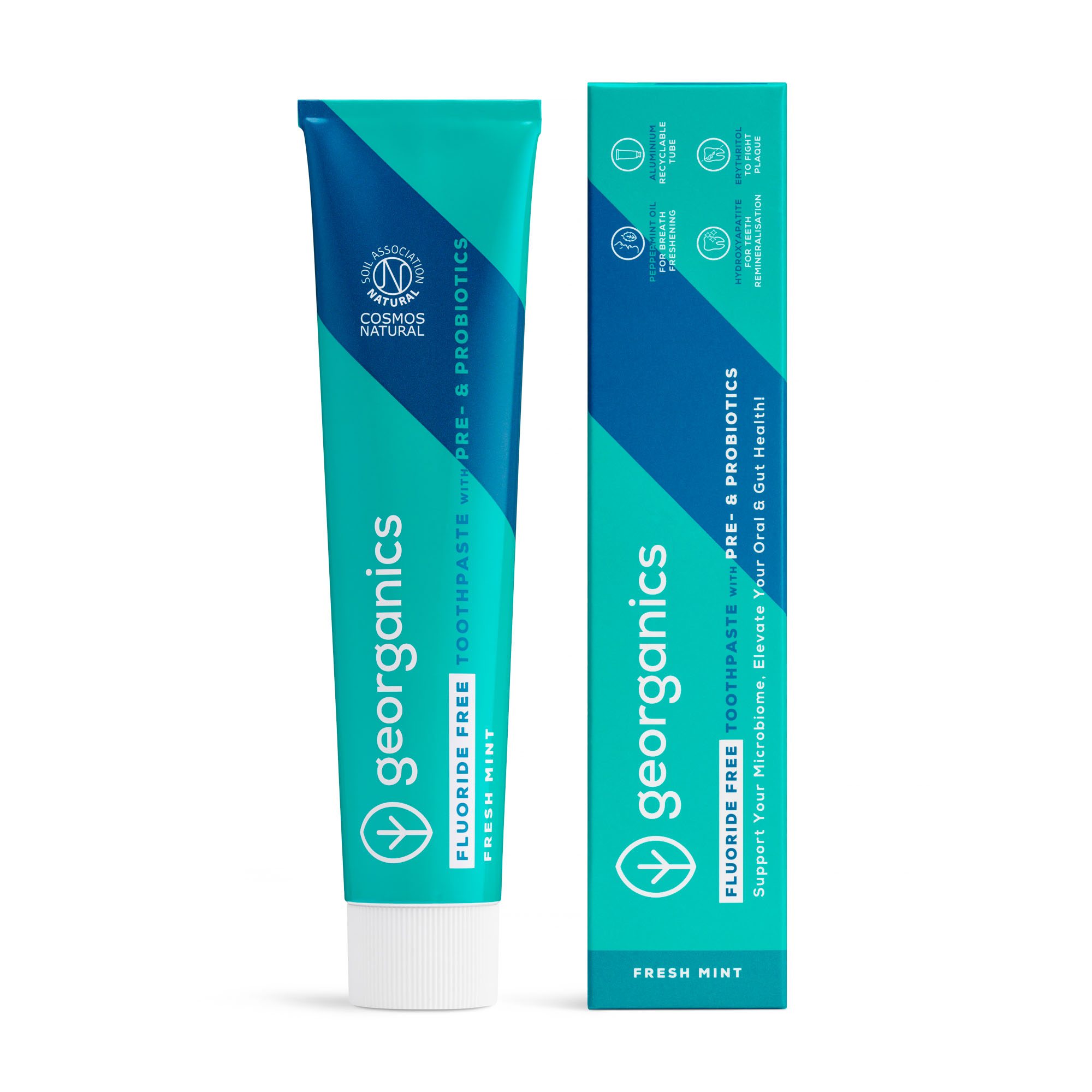Georganics Toothpaste pre-and probiotic fresh mint - Afbeelding 5