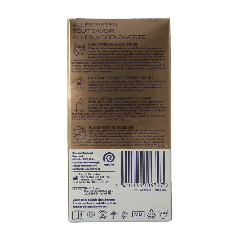 Durex Nude extra lube condooms - Afbeelding 3