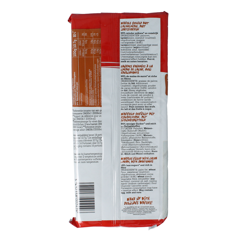 Damhert Centwafers chocolade low carb - Afbeelding 3