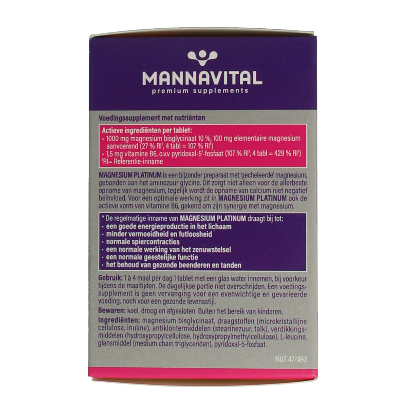 Mannavital Magnesium platinum - Afbeelding 3