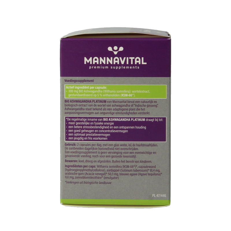 Mannavital Ashwagandha platinum bio - Afbeelding 6