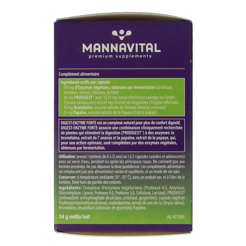Mannavital Digest enzyme forte - Afbeelding 3