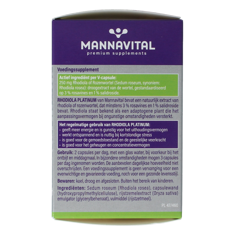 Mannavital Rhodiola platinum - Afbeelding 6