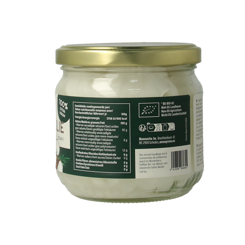 Amanprana Kokosnootolie bio - Afbeelding 3