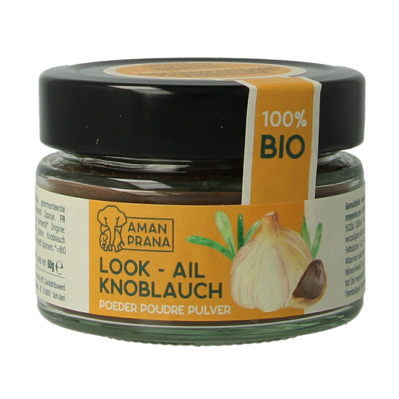 Amanprana Zwarte knoflookpoeder bio