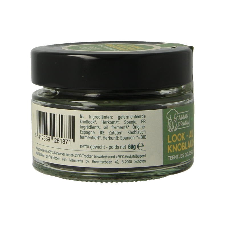 Amanprana Zwarte knoflook teentje bio - Afbeelding 2