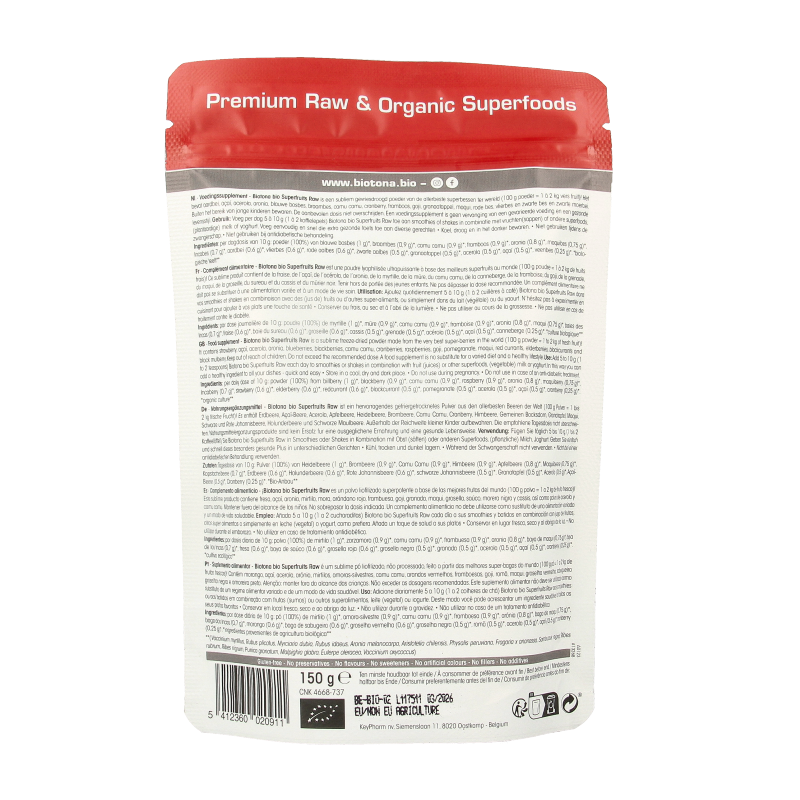Biotona Superfruits raw powder bio - Afbeelding 2