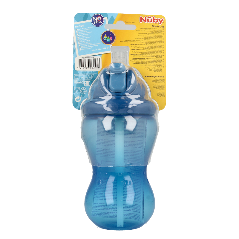 Nuby Flip it 360ml 12+ maanden blauw - Afbeelding 2