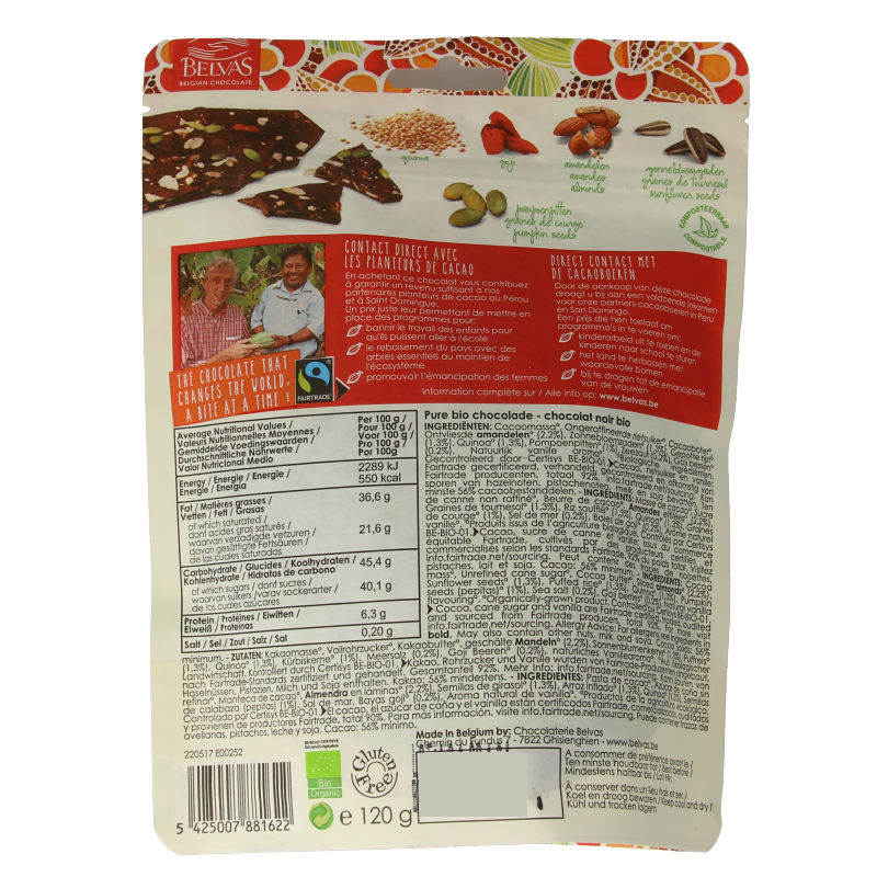 Belvas Thins puur goji amandel bio - Afbeelding 2