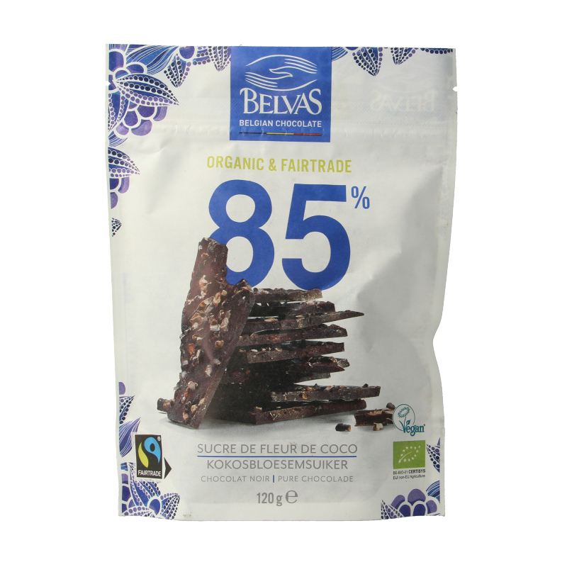 Belvas Thins dark 85% met kokosbloesemsuiker bio