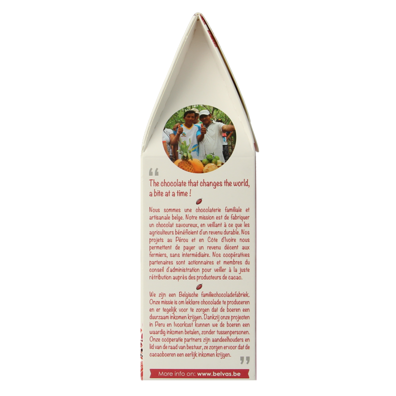 Belvas Choco hart hazelnoot praline bio - Afbeelding 4