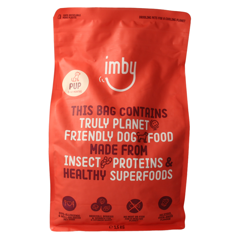 Imby Pet Food Hondenbrokken insecteneiwit puppy 1-12mnd