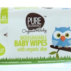 Pure Beginnings Biodegradable baby wipes aloe