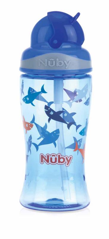 Nuby Flip it beker 360ml blauw 4+ jaar