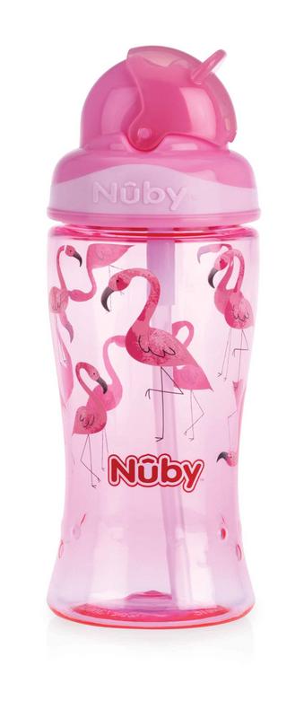 Nuby Flip it beker 360ml roze
