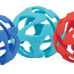 Nuby Silicone bijtbal 3 maanden+