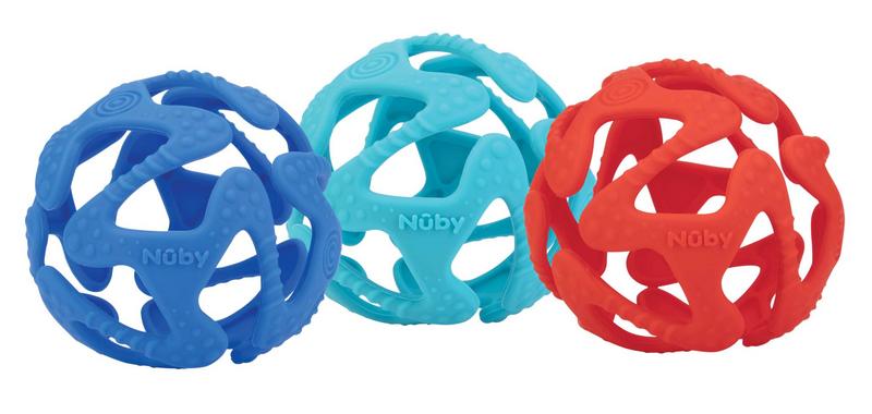 Nuby Silicone bijtbal 3 maanden+