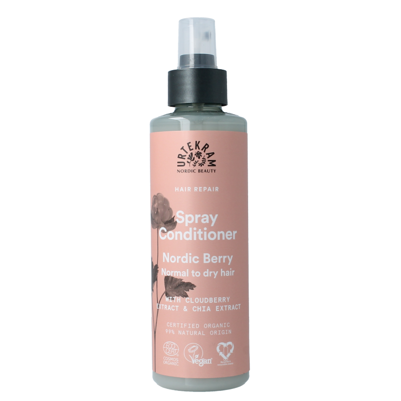 Urtekram Nordic berry spray conditioner normaal/droog haar