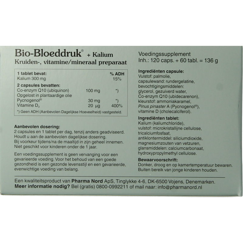 Pharma Nord Bio bloeddruk & kalium 120 caps + 60 tabletten - Afbeelding 2