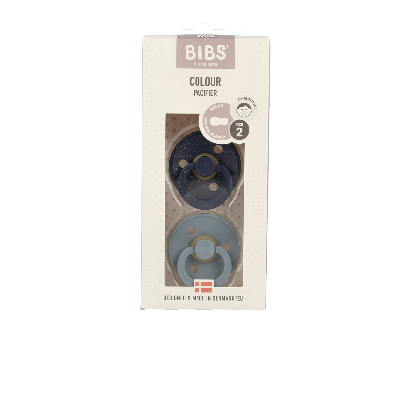 Bibs Fopspeen maat 2 deep space/petrol 2 pack