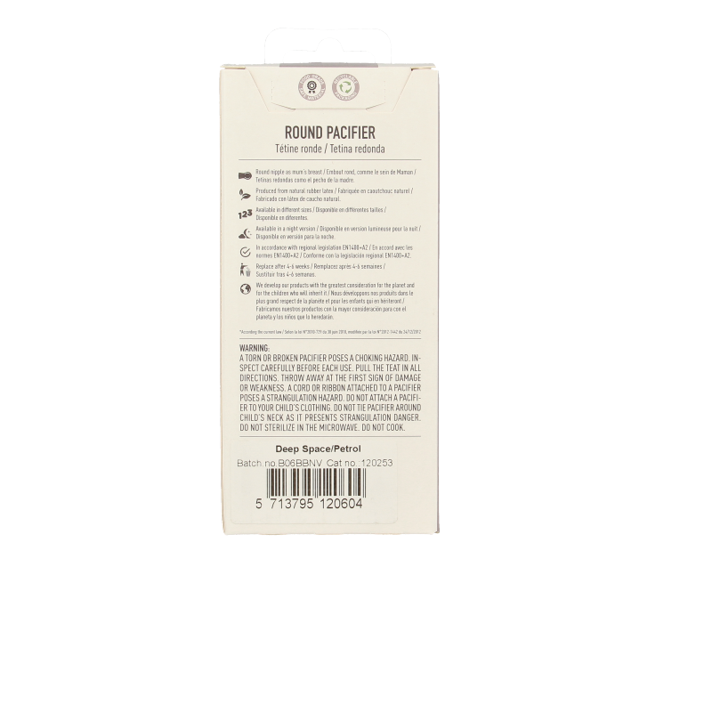 Bibs Fopspeen maat 2 deep space/petrol 2 pack - Afbeelding 3