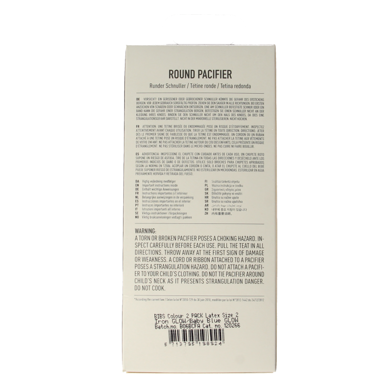 Bibs Fopspeen maat 2 iron/baby blue night 2 pack - Afbeelding 3