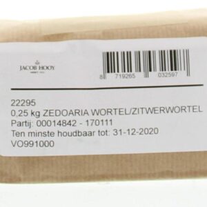 Jacob Hooy Zedoaria wortel/zitwerwortel
