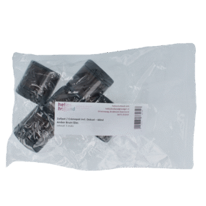 Helios Holland Zalfpot/cremepot incl deksel amber bruin glas 60ml