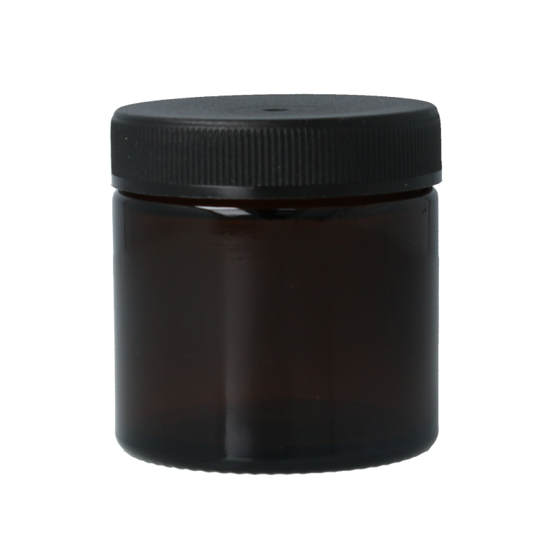 Helios Holland Zalfpot/cremepot incl deksel amber bruin glas 60ml - Afbeelding 2