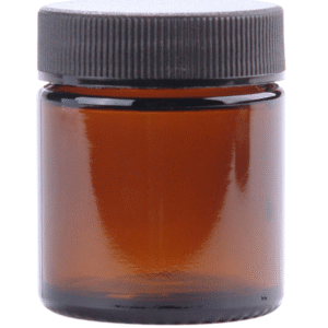 Helios Holland Zalfpot/cremepot incl deksel amber bruin glas 30ml