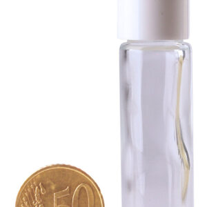 Helios Holland Rollerflesje helder glas 10ml incl witte dop