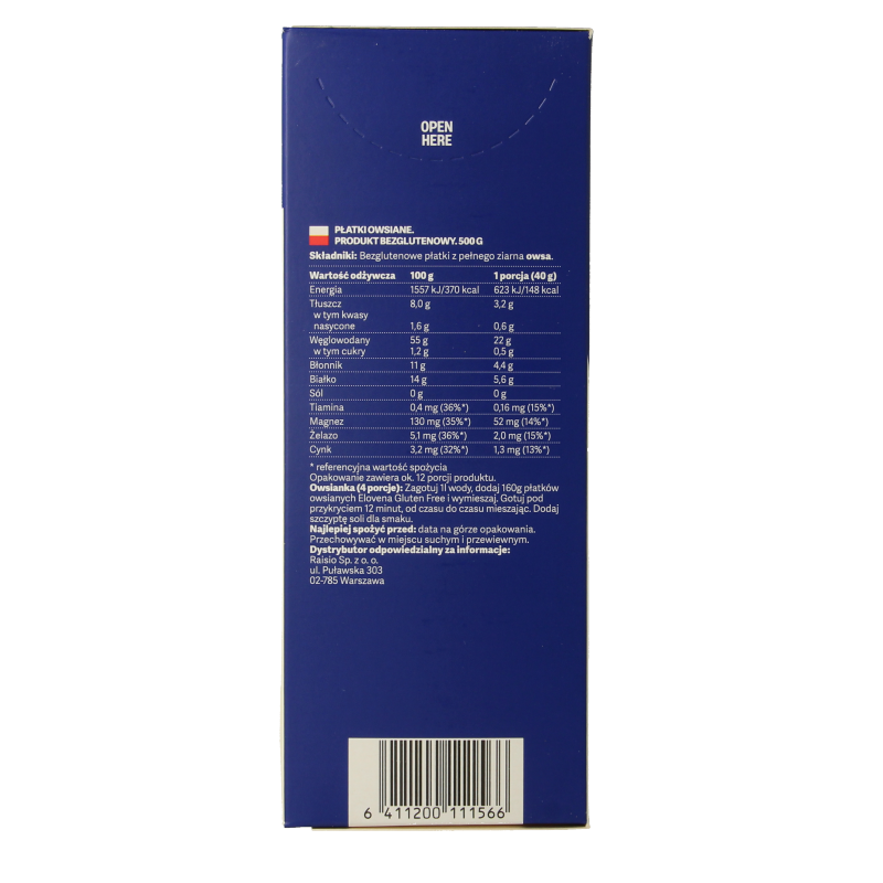 Elovena Havervlokken glutenvrij - Afbeelding 2