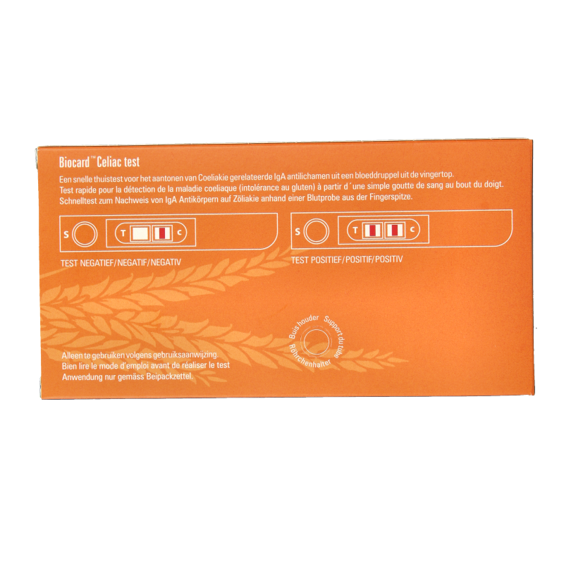 Biocard Coeliakie - gluten overgevoeligheid test - Afbeelding 2
