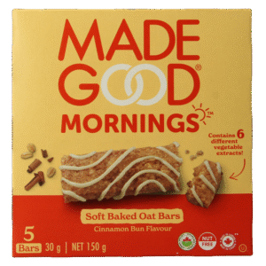 Made Good Morning bar cinnamon bun bio