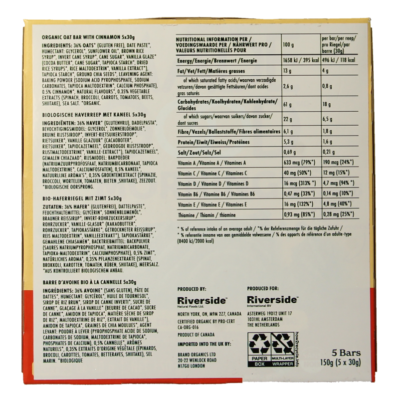 Made Good Morning bar cinnamon bun bio - Afbeelding 4