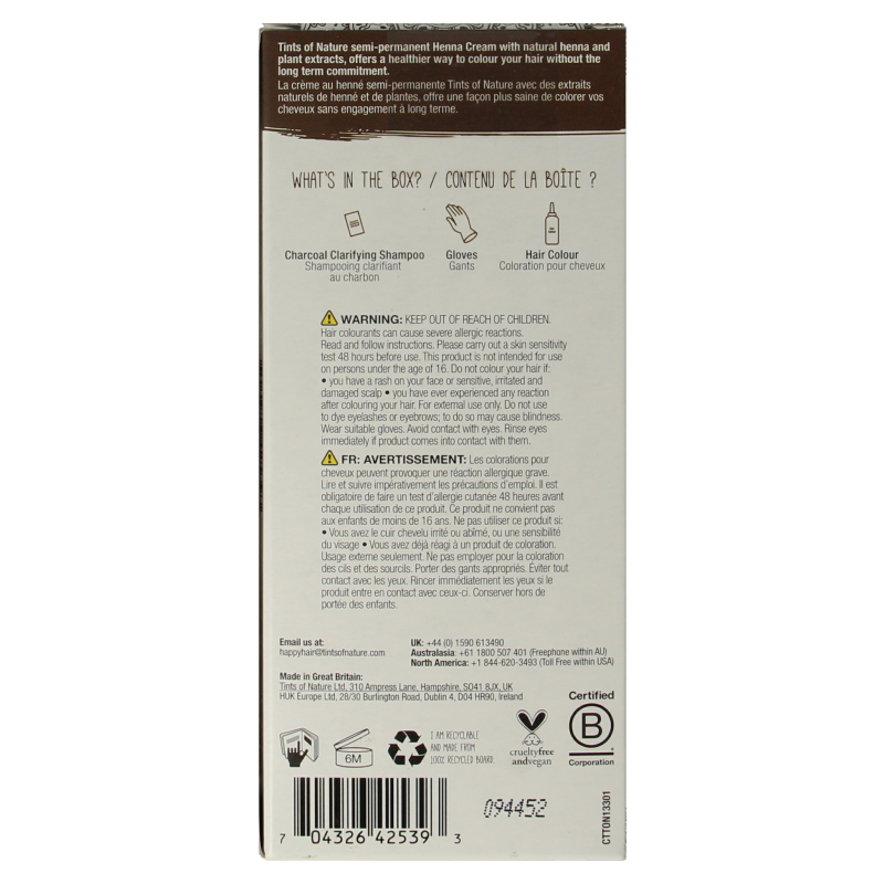 Tints Of Nature Henna cream light brown semi permanent - Afbeelding 4