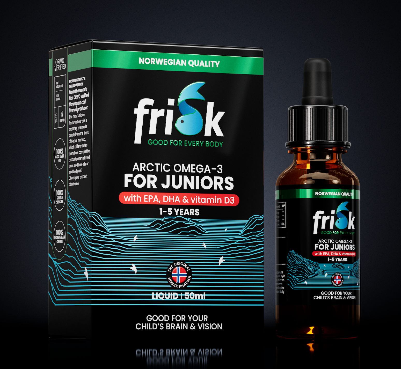 Frisk Omega 3 for juniors lemon