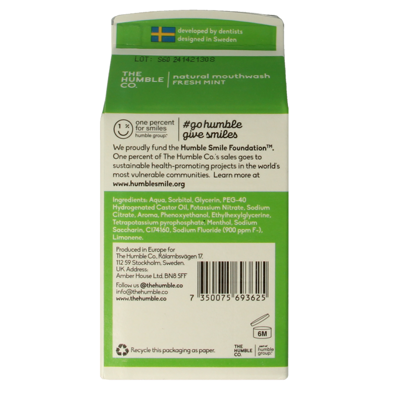 The Humble Co Mondwater fresh mint - Afbeelding 3