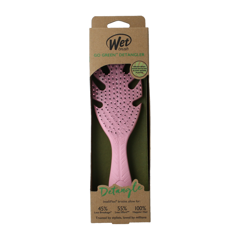 Wet Brush Go green detangler pink