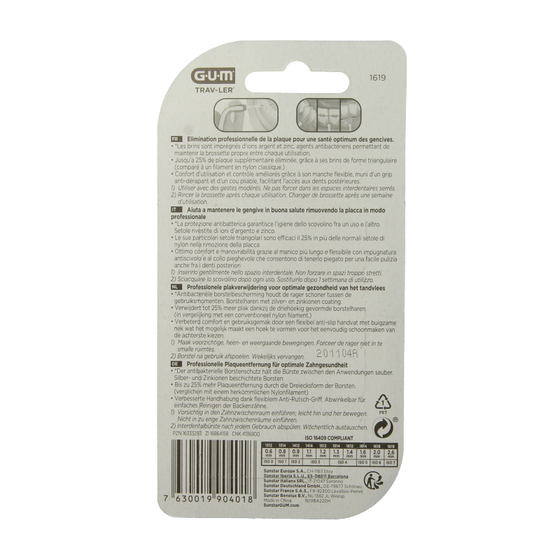 GUM Trav-ler ragers 2.6mm zwart - Afbeelding 2