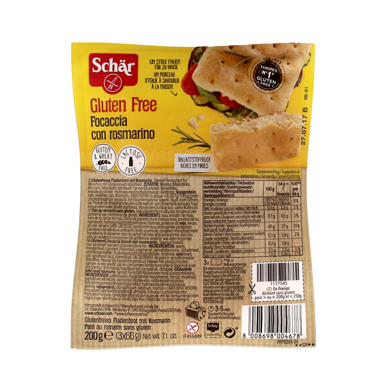 Schar Focaccia glutenvrij